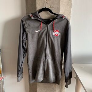 Nike Dri-Fit Ohio State Gray Zip-Up Hoodie FLAWED